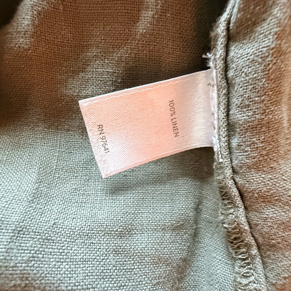 J. Jill Dyed Linen Dress. XSP. Beautiful Olive. Soft 100% Linen - Picture 9 of 9